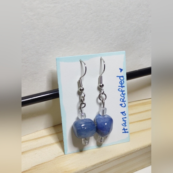 Winter Blue  Quartz Earrings - Picture 6 of 9